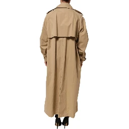 Khaki Double Breasted Trench Coat Jacket