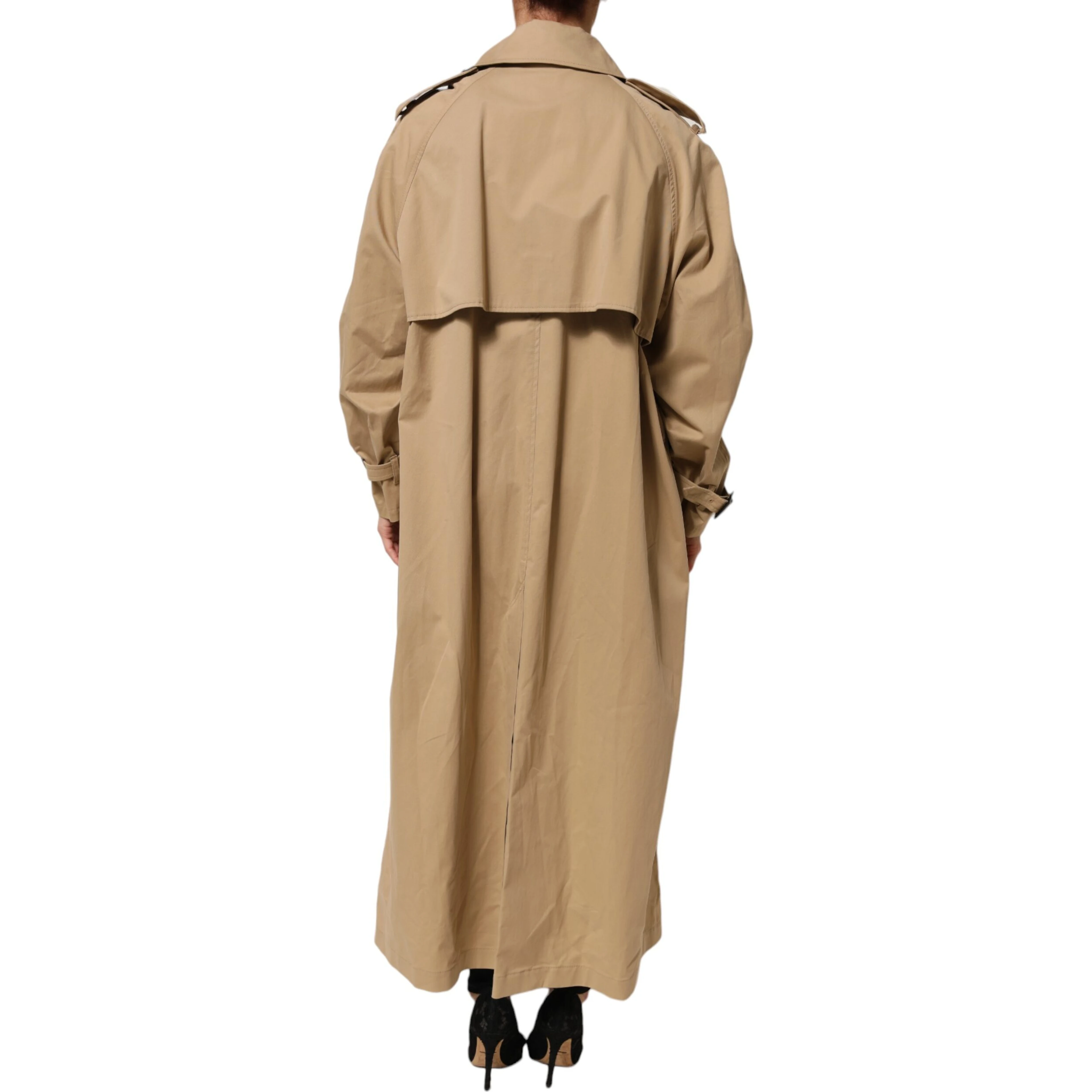 Khaki Double Breasted Trench Coat Jacket