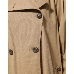 Khaki Double Breasted Trench Coat Jacket