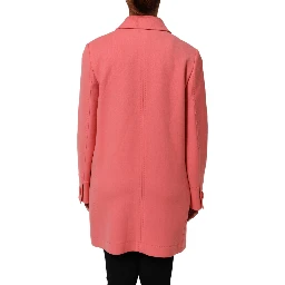Pink Buttoned Down Trench Coat Jacket