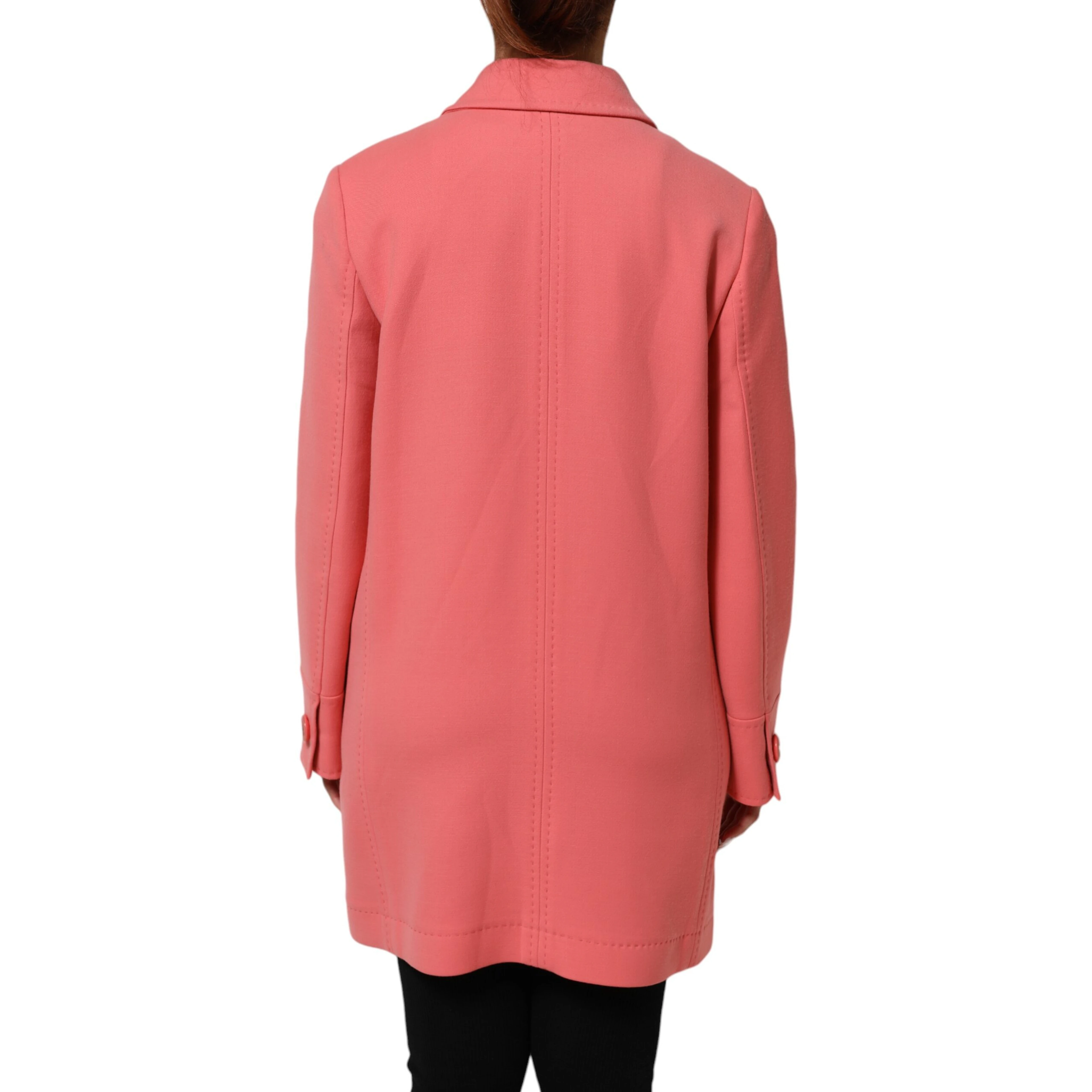 Pink Buttoned Down Trench Coat Jacket