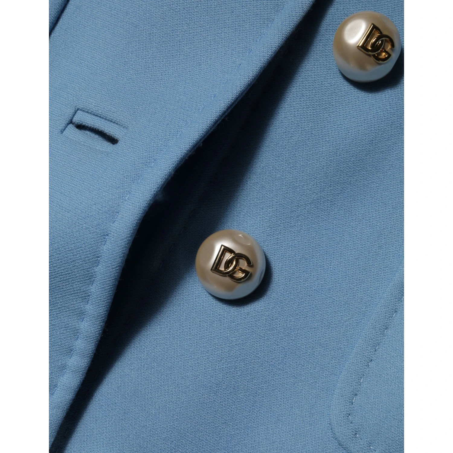 Blue Buttoned Down Trench Coat Jacket