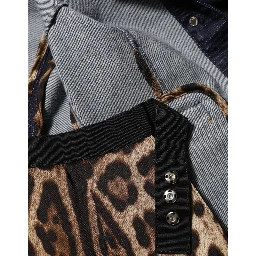 Dark Blue Cotton Collared Denim Coat Jacket