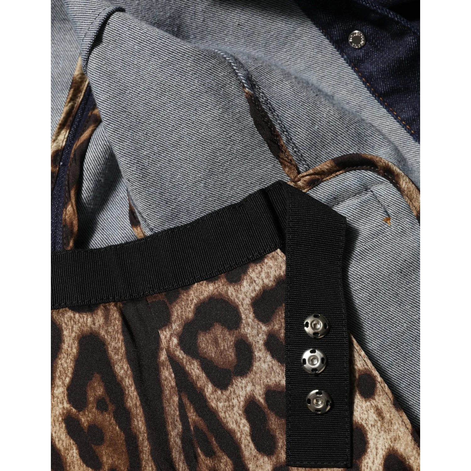 Dark Blue Cotton Collared Denim Coat Jacket