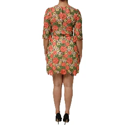 Multicolor Floral Embroidery Aline Mini Dress
