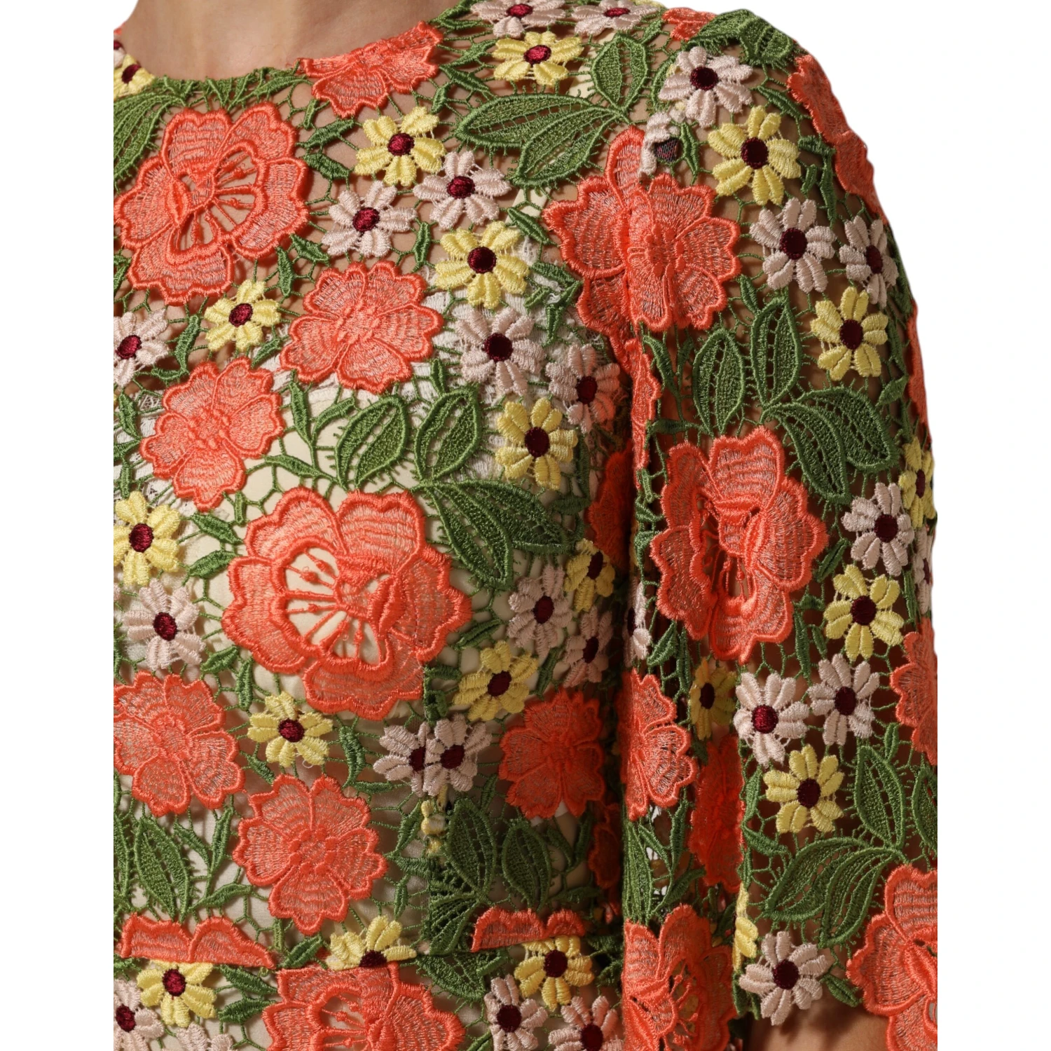 Multicolor Floral Embroidery Aline Mini Dress
