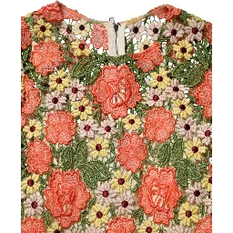 Multicolor Floral Embroidery Aline Mini Dress