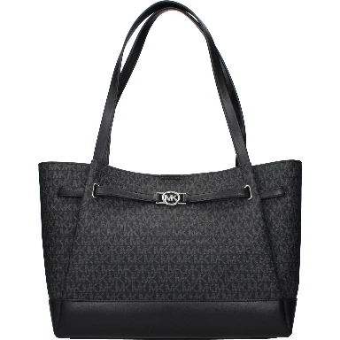 Black Fabric Shoulder Bag