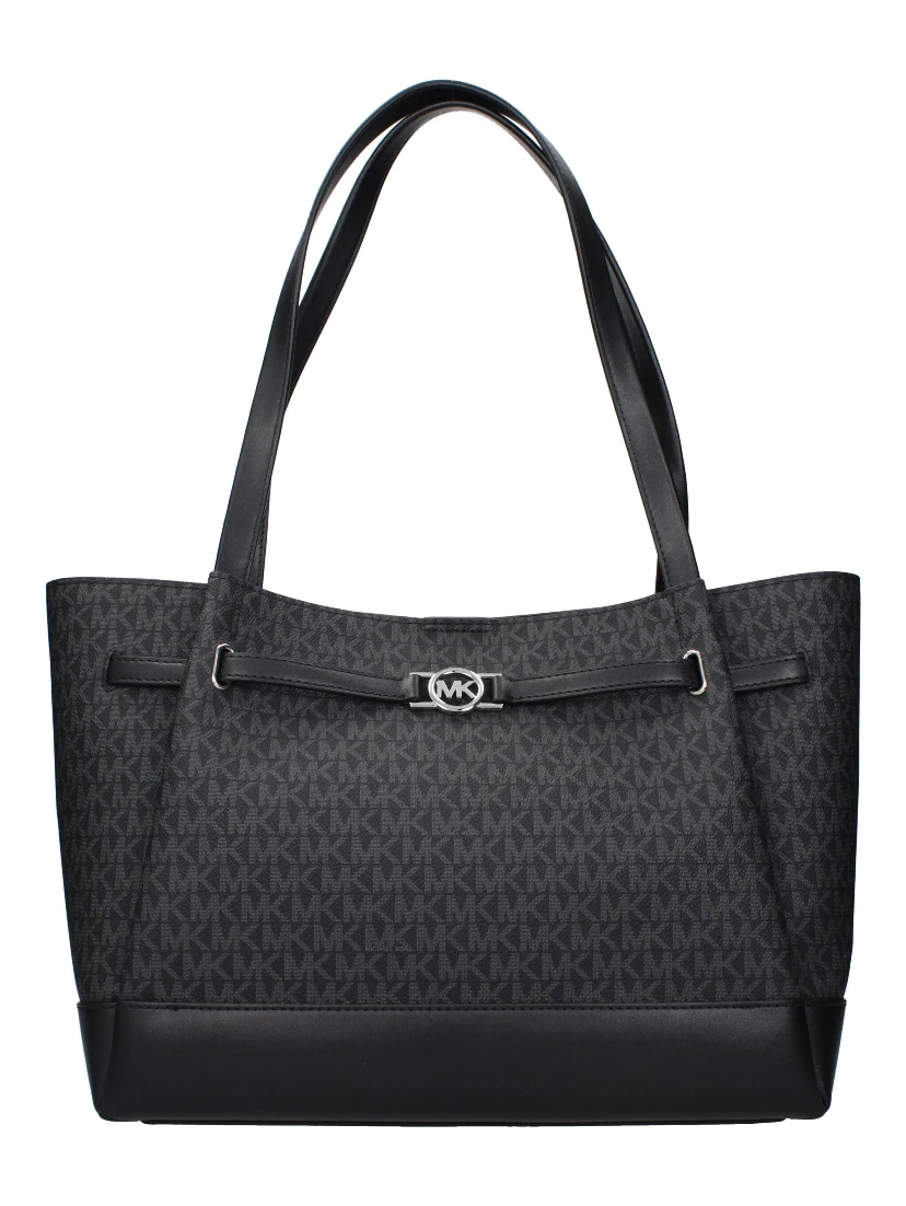 Black Fabric Shoulder Bag
