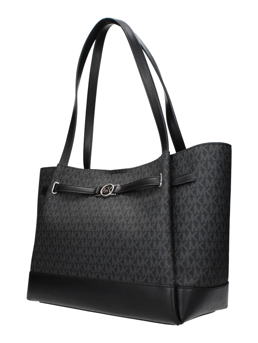 Black Fabric Shoulder Bag