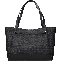 Black Fabric Shoulder Bag