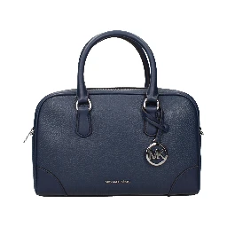Blue Leather Handbag