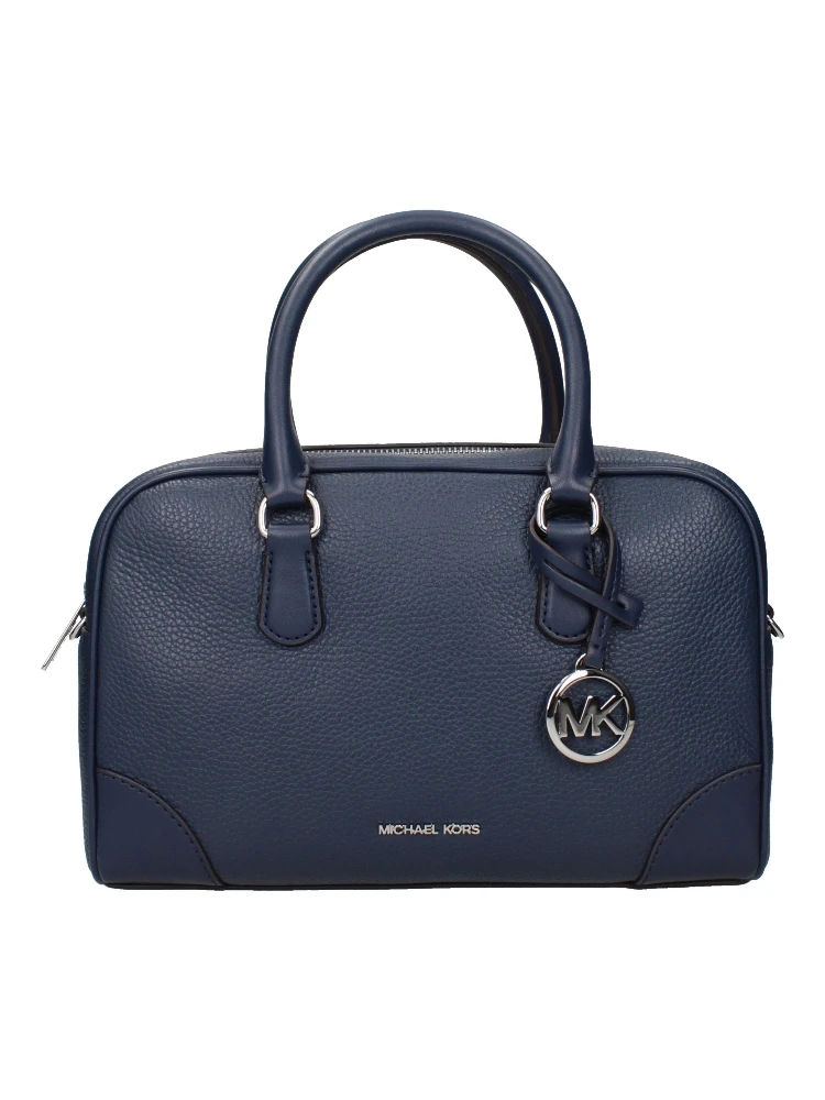 Blue Leather Handbag