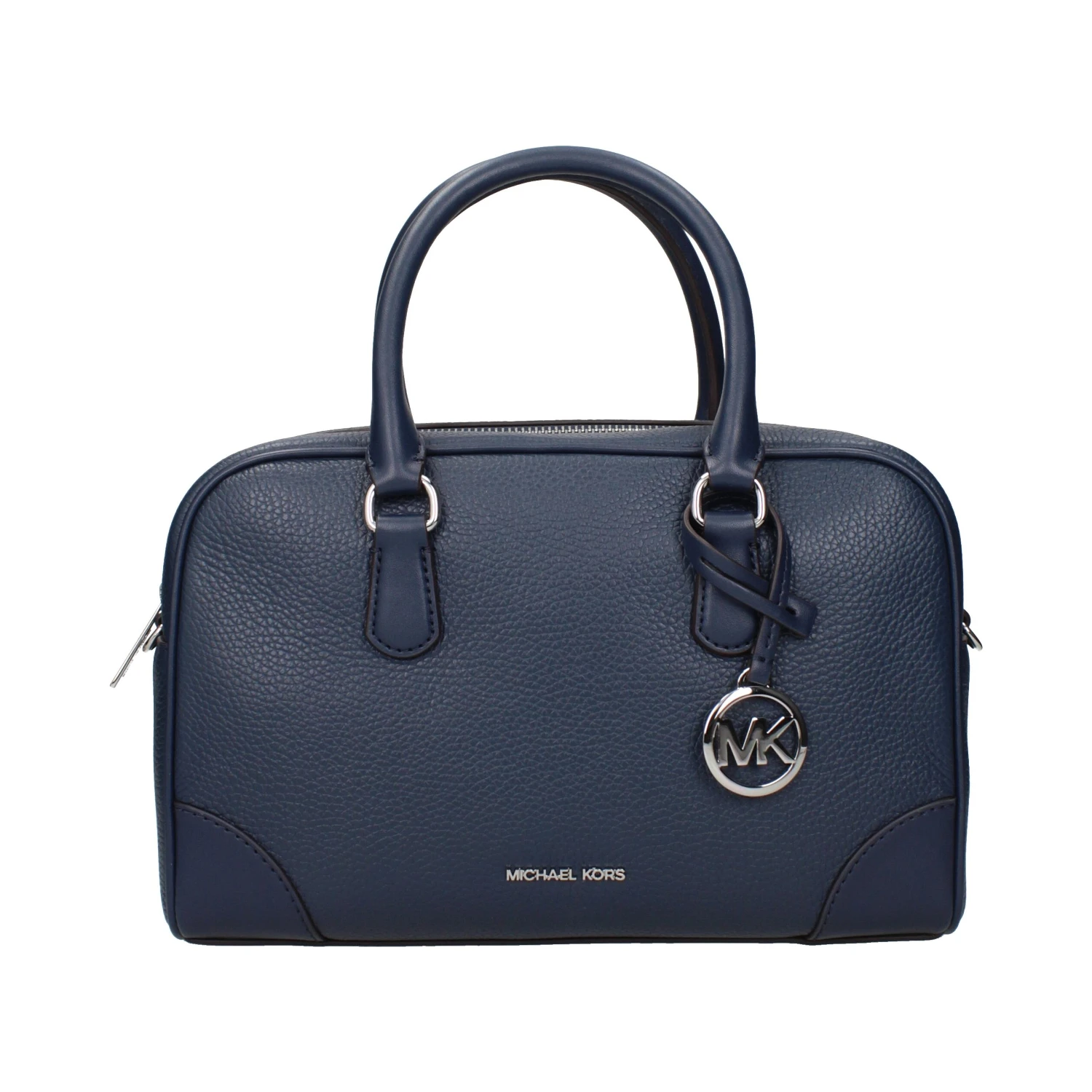 Blue Leather Handbag
