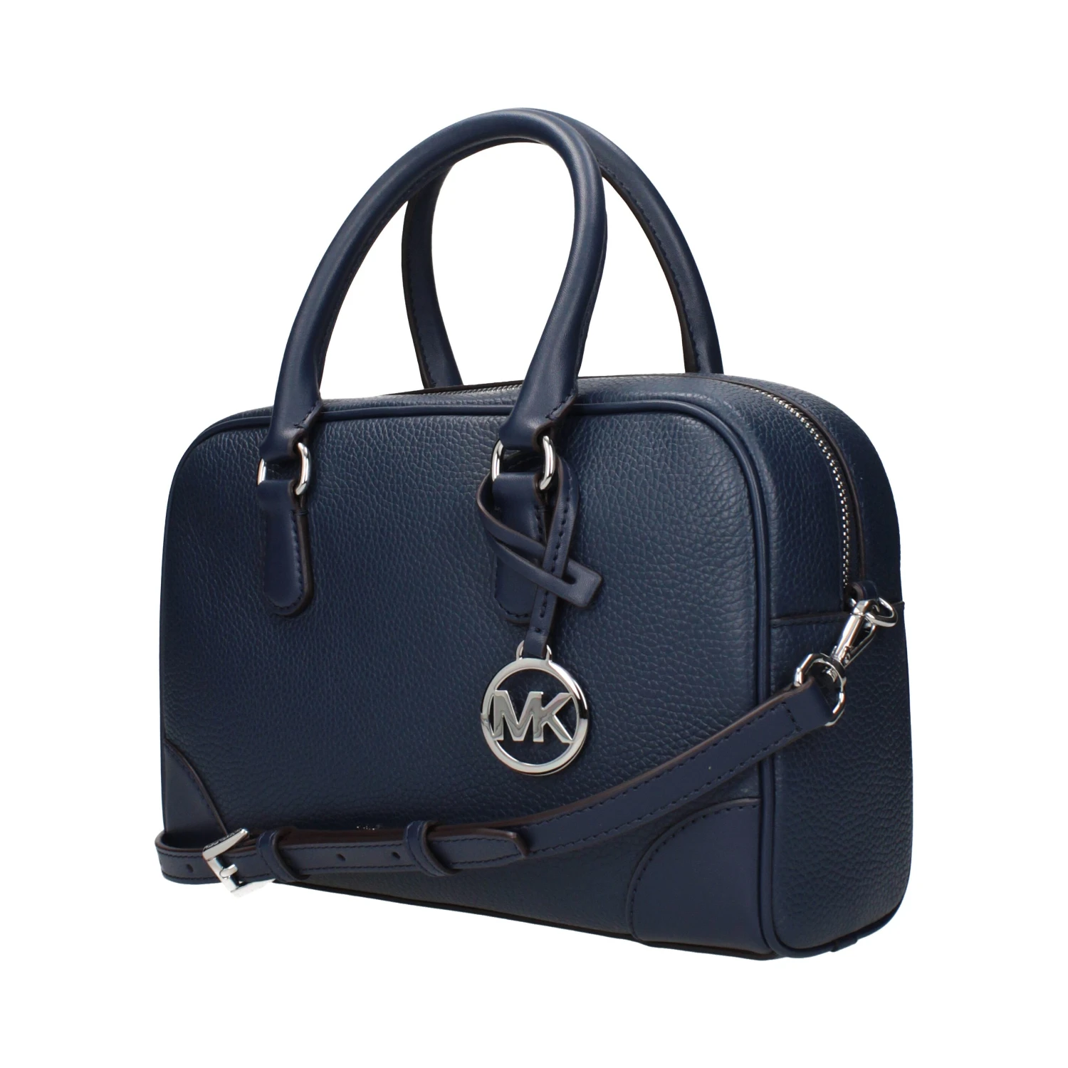 Blue Leather Handbag