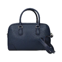 Blue Leather Handbag