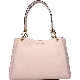 Pink Leather Shoulder Bag