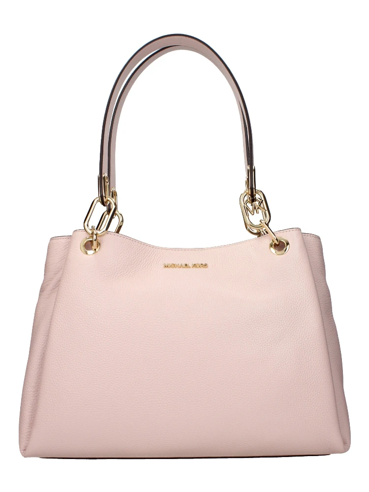 Pink Leather Shoulder Bag