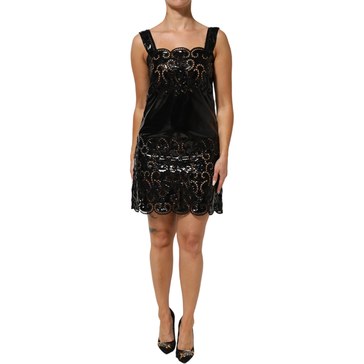 Black Cut Out A-line Sheath Mini Dress
