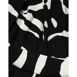 Black White One Shoulder High Slit Mini Dress