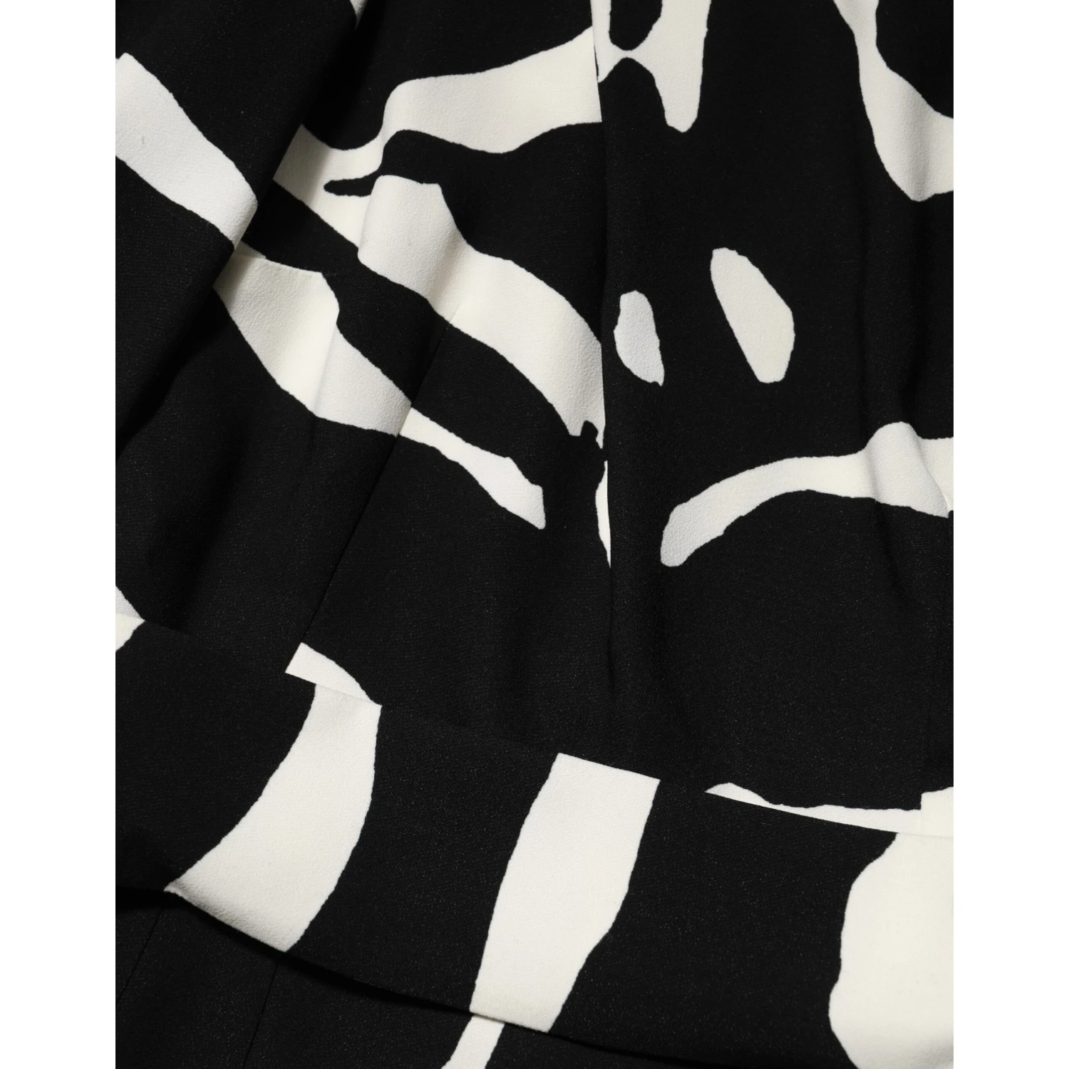 Black White One Shoulder High Slit Mini Dress
