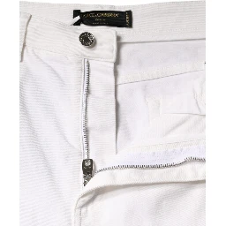White AUDREY Cotton Logo Skinny Denim Jeans