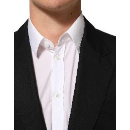 Black Wool 2 Buttons Suit Men Jacket Blazer