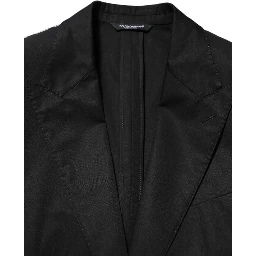 Black Wool 2 Buttons Suit Men Jacket Blazer