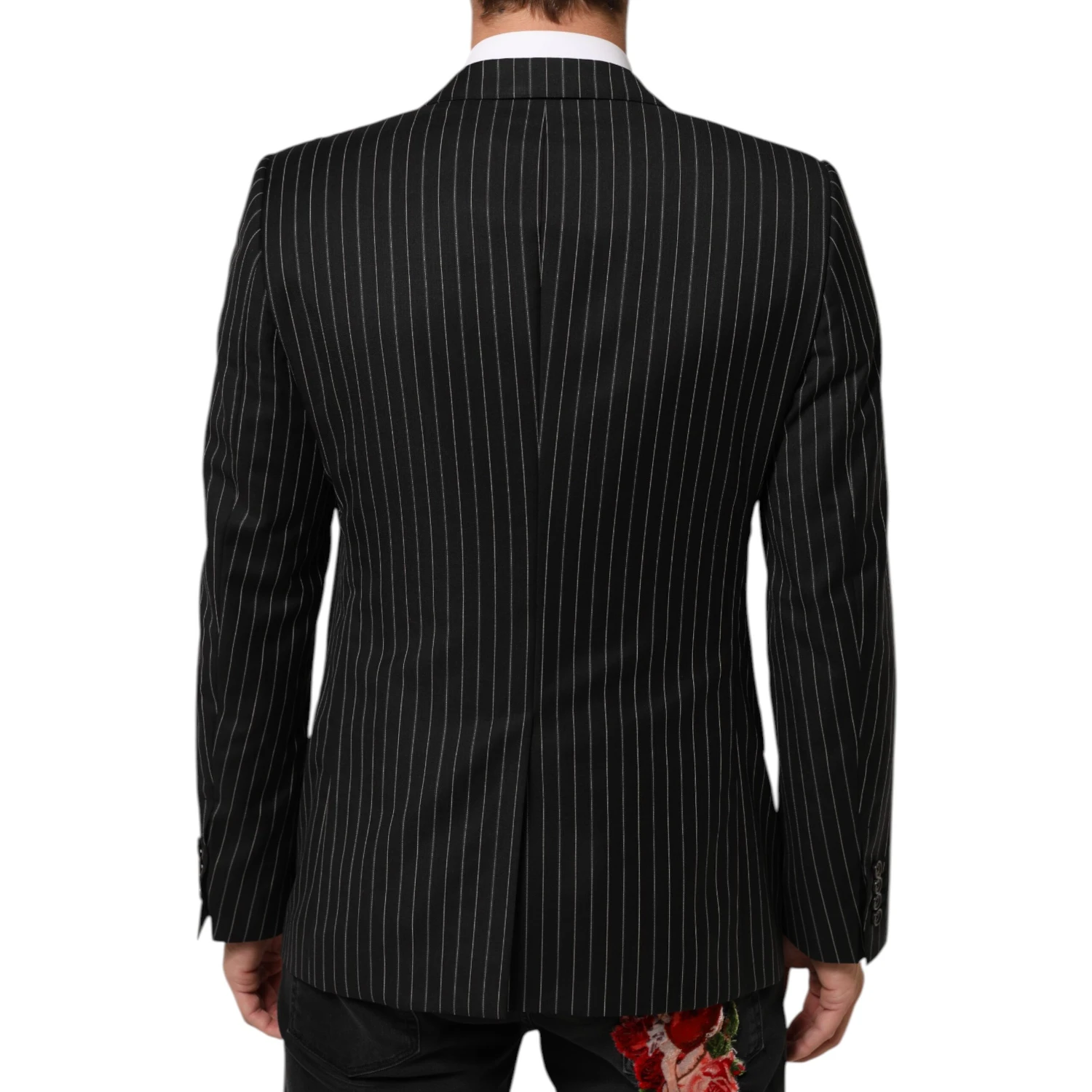 Black Stripes MARTINI 1 Button Suit Blazer
