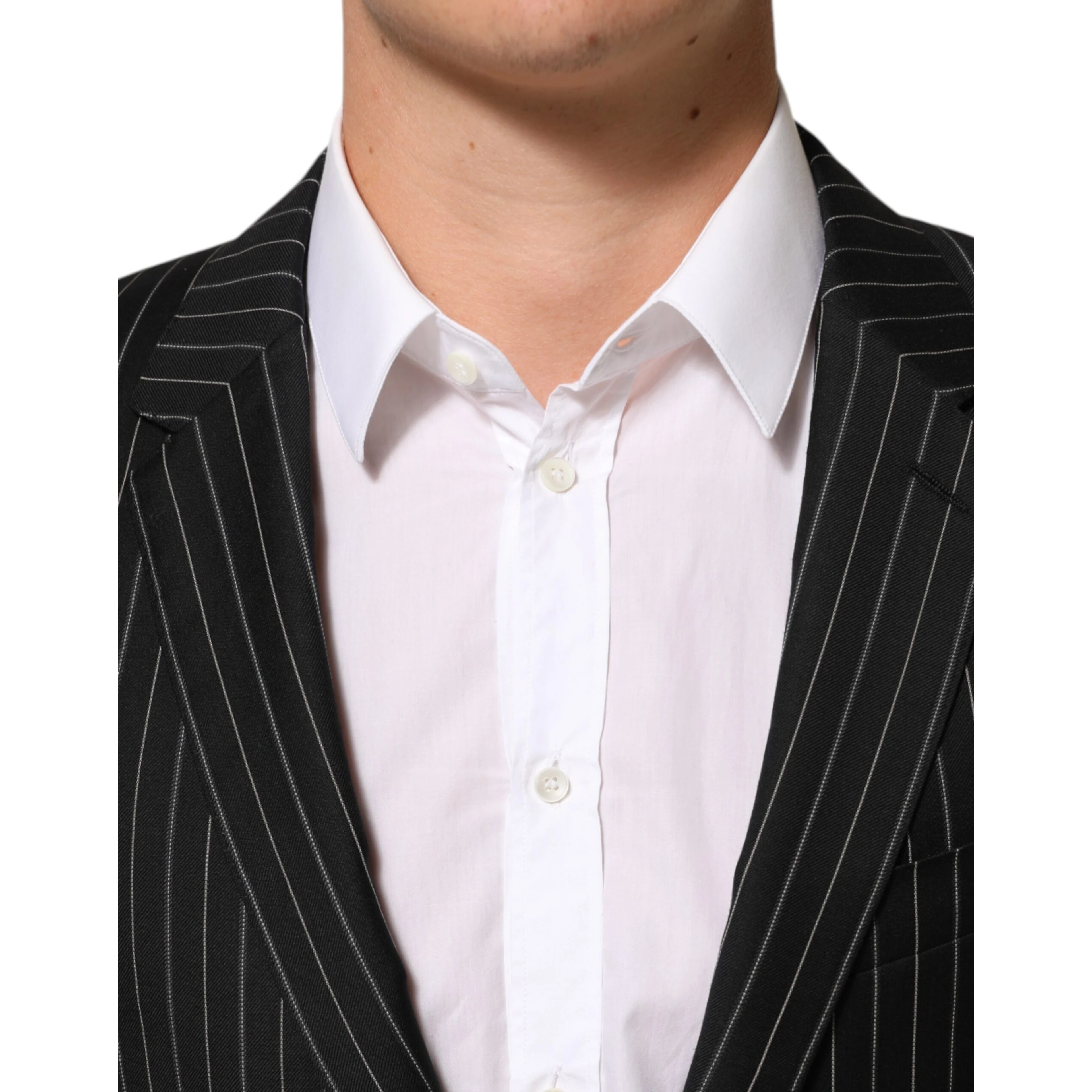 Black Stripes MARTINI 1 Button Suit Blazer