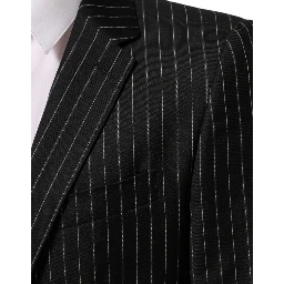 Black Stripes MARTINI 1 Button Suit Blazer
