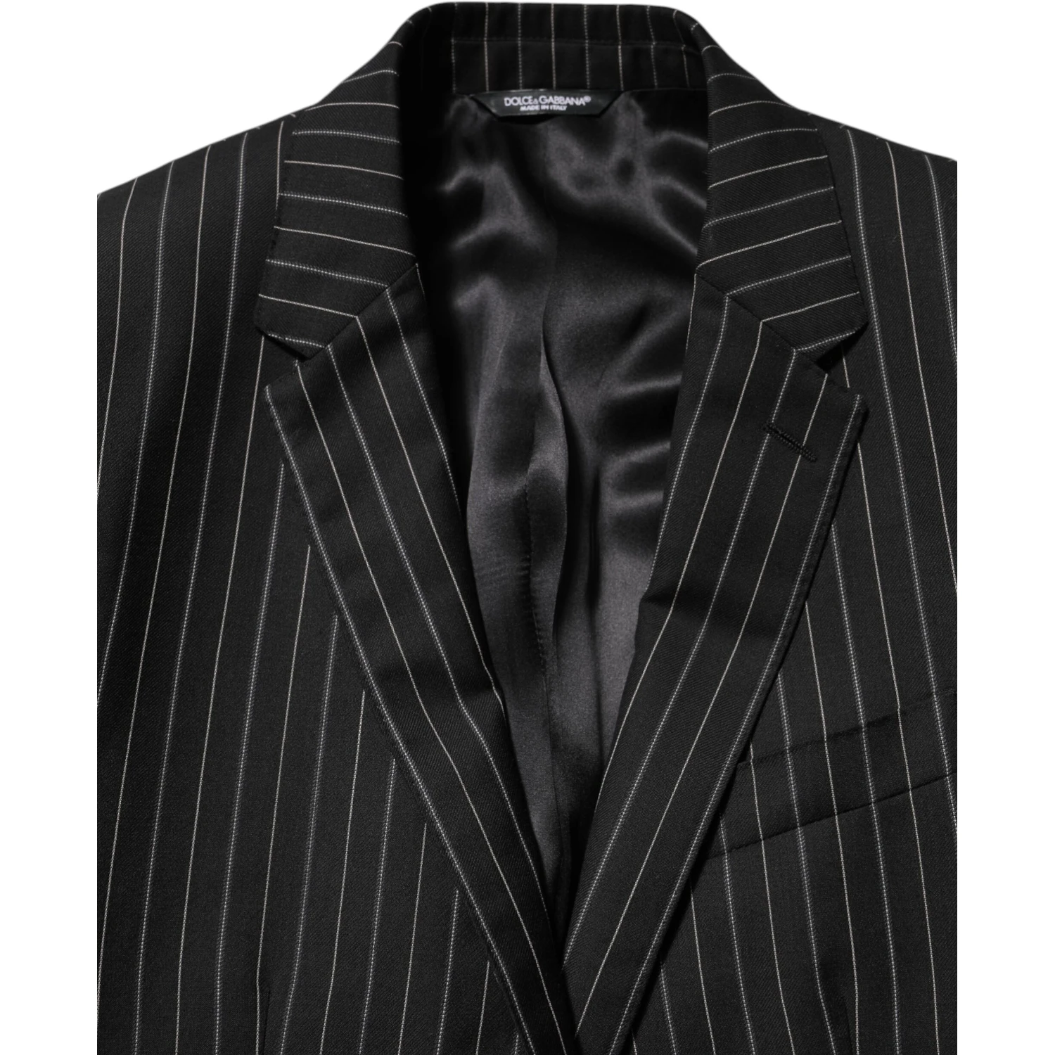 Black Stripes MARTINI 1 Button Suit Blazer