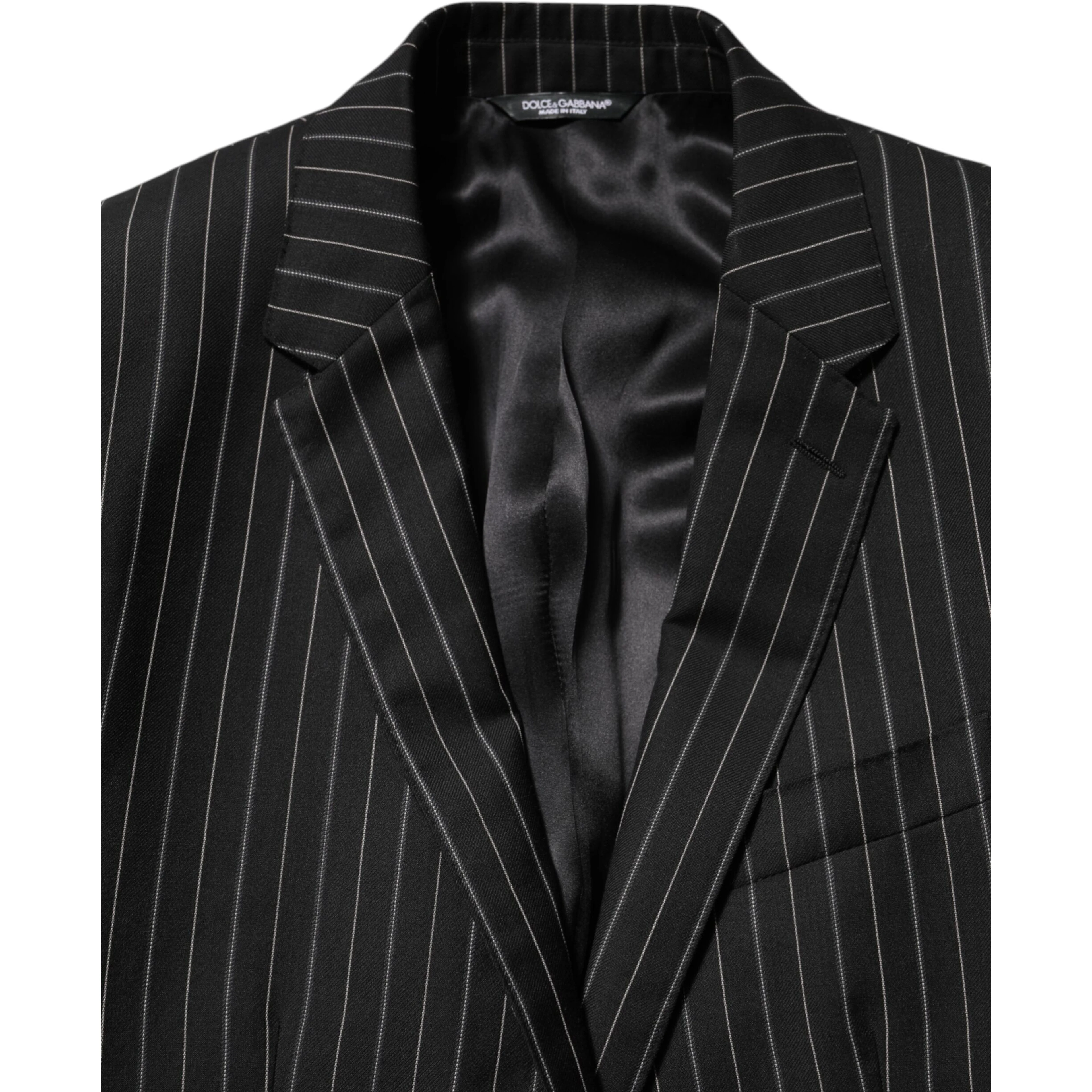 Black Stripes MARTINI 1 Button Suit Blazer