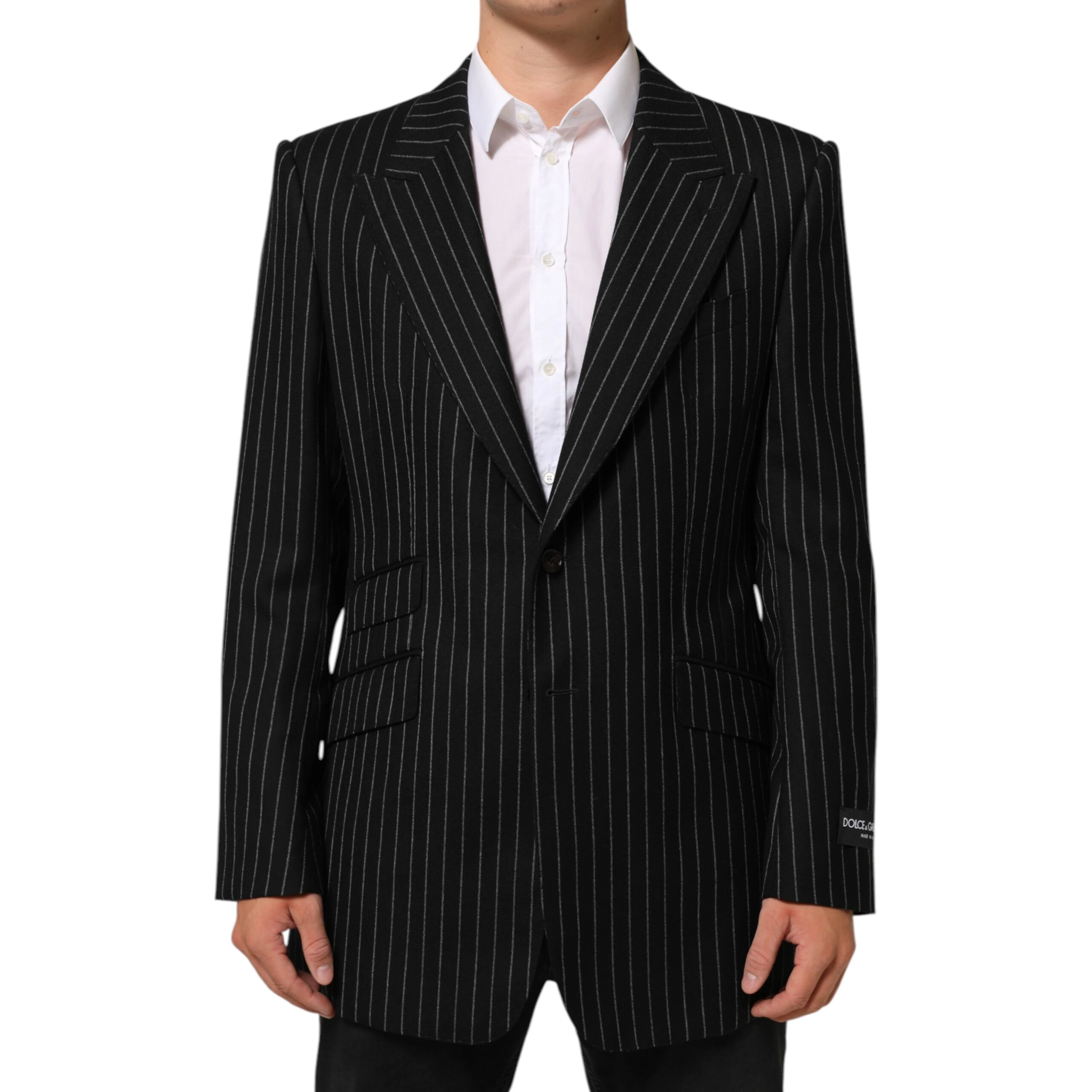 Black Stripes 2 Buttons Suit Jacket Blazer