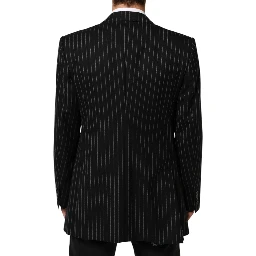 Black Stripes 2 Buttons Suit Jacket Blazer