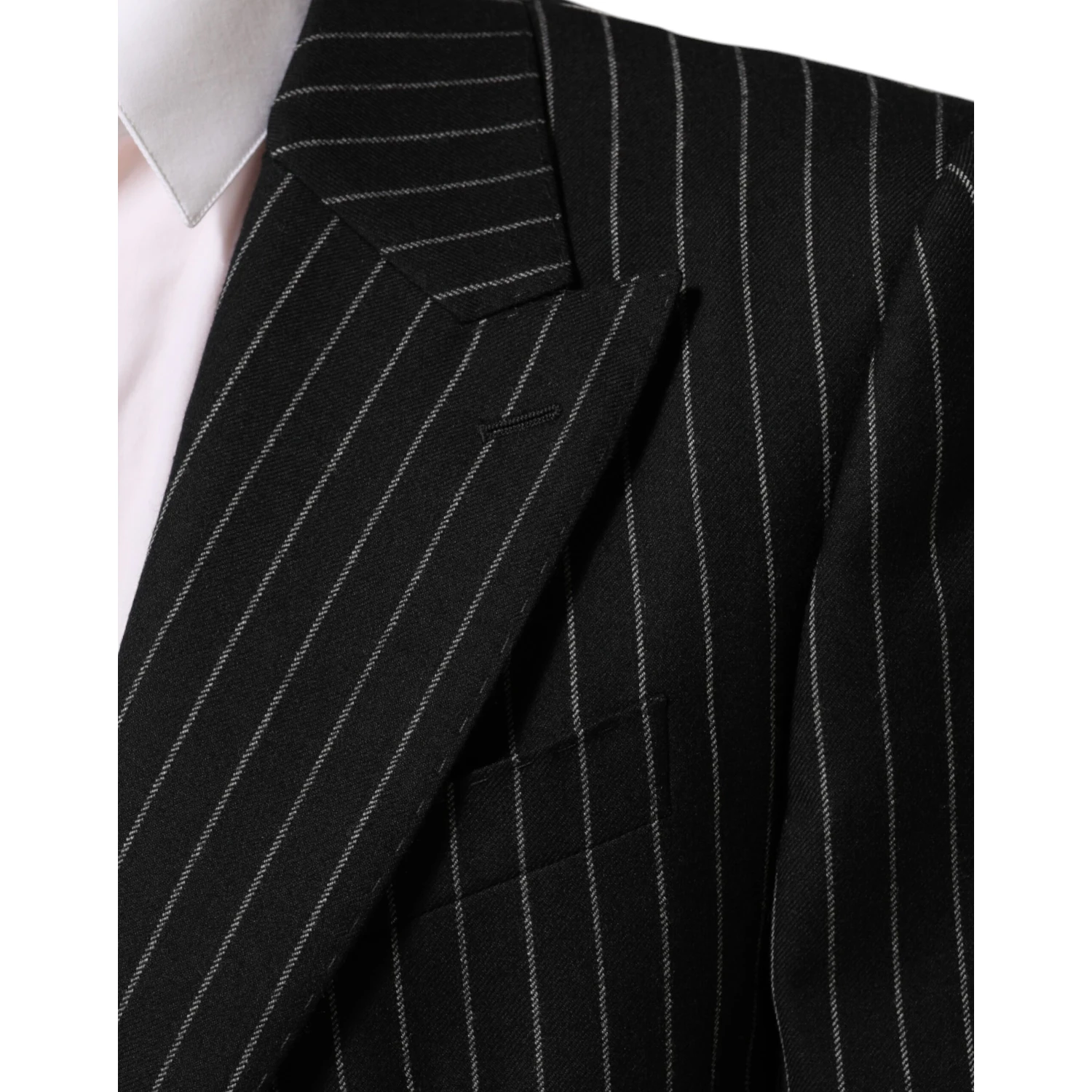 Black Stripes 2 Buttons Suit Jacket Blazer