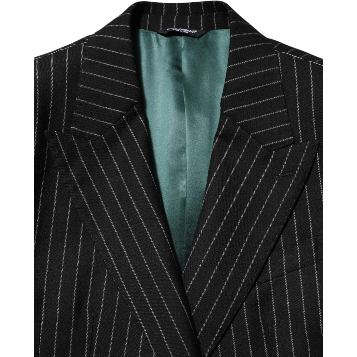 Black Stripes 2 Buttons Suit Jacket Blazer
