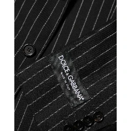 Black Stripes 2 Buttons Suit Jacket Blazer