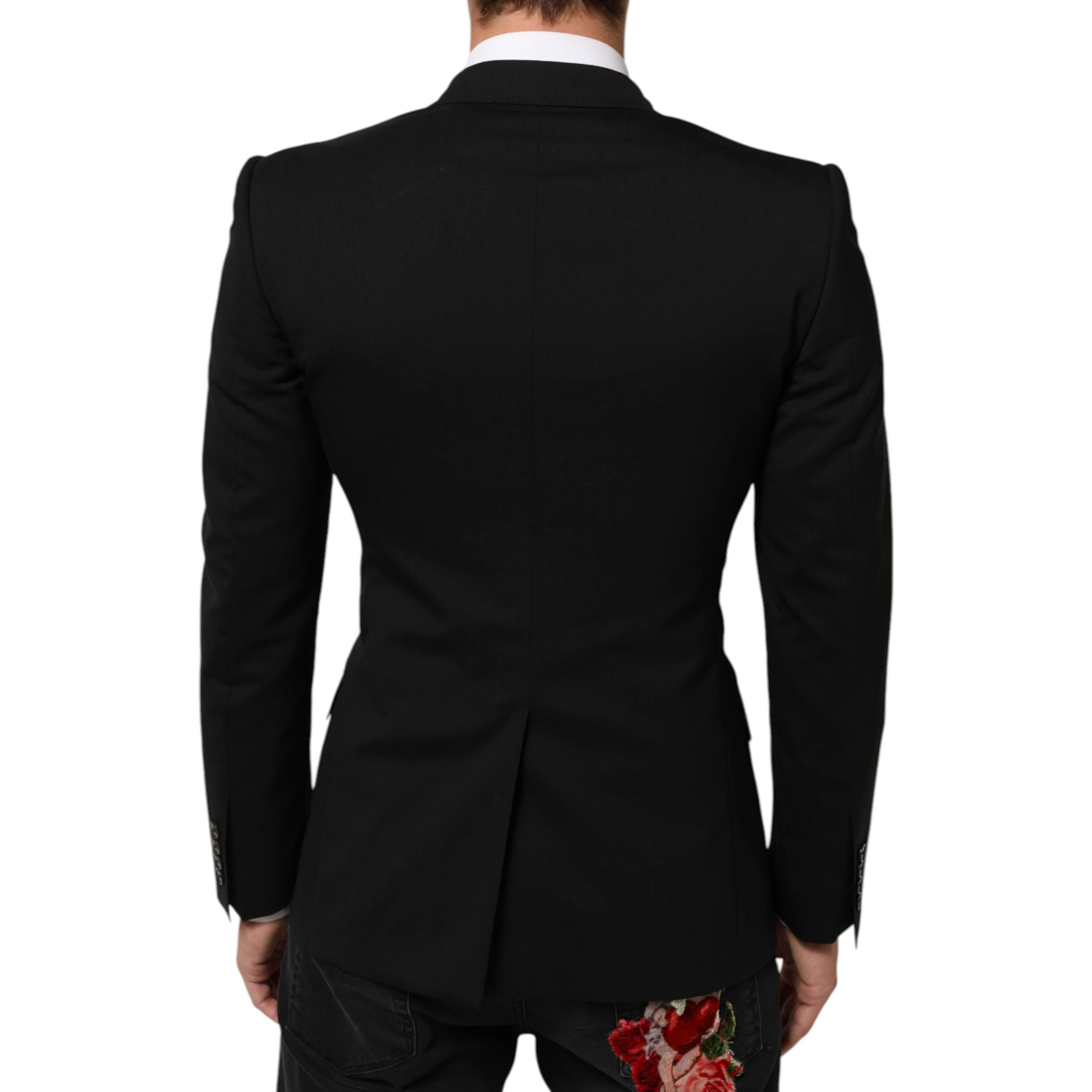 Black SICILIA Double Breasted Jacket Blazer