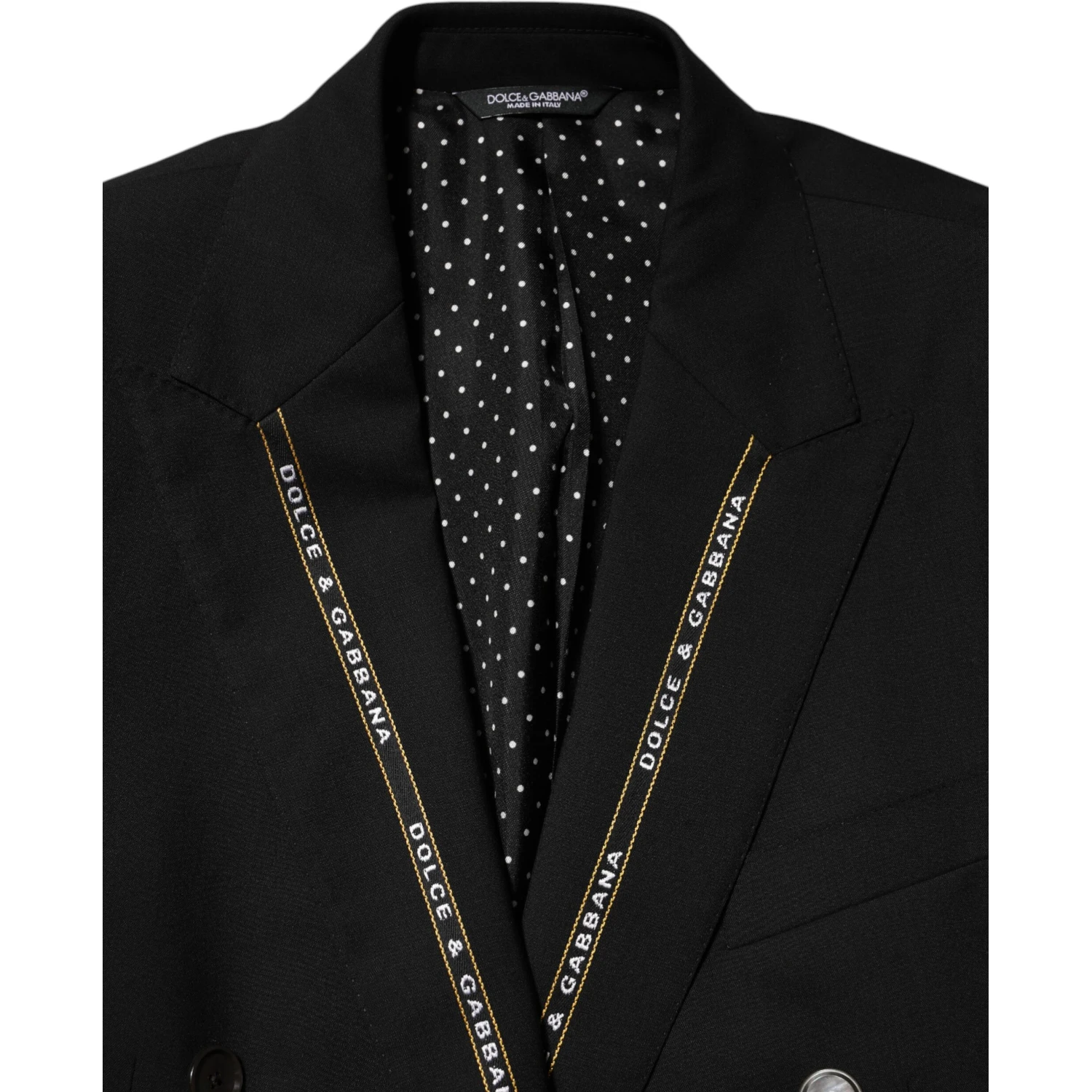 Black SICILIA Double Breasted Jacket Blazer