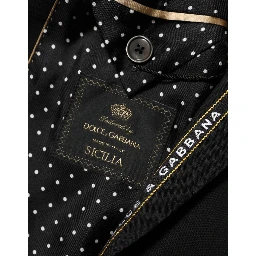 Black SICILIA Double Breasted Jacket Blazer