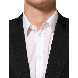 Black Wool 2 Buttons Suit Men Jacket Blazer