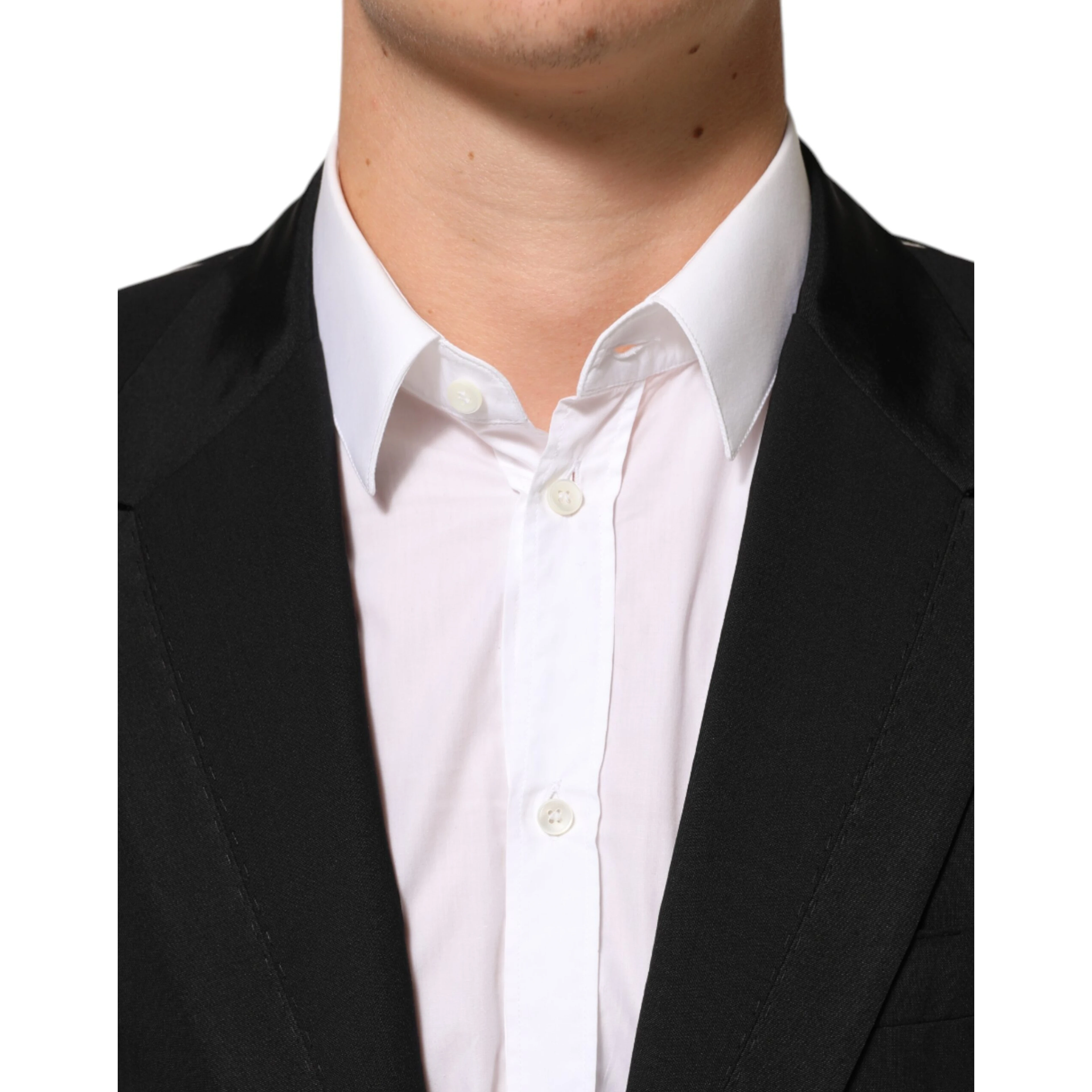 Black Wool 2 Buttons Suit Men Jacket Blazer