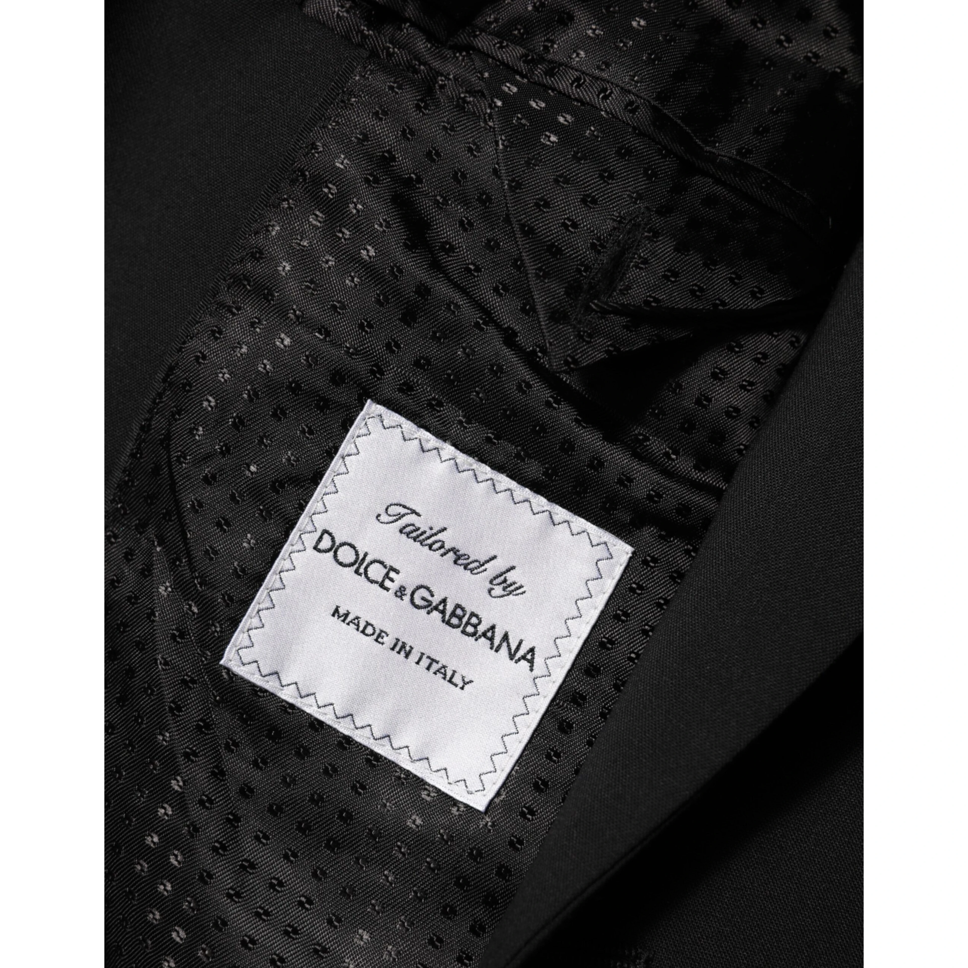 Black Wool 2 Buttons Suit Men Jacket Blazer
