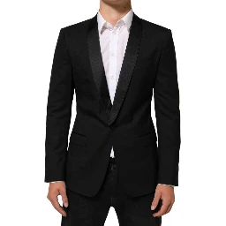 Black MARTINI 1 Button Suit Jacket Blazer