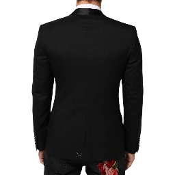 Black MARTINI 1 Button Suit Jacket Blazer