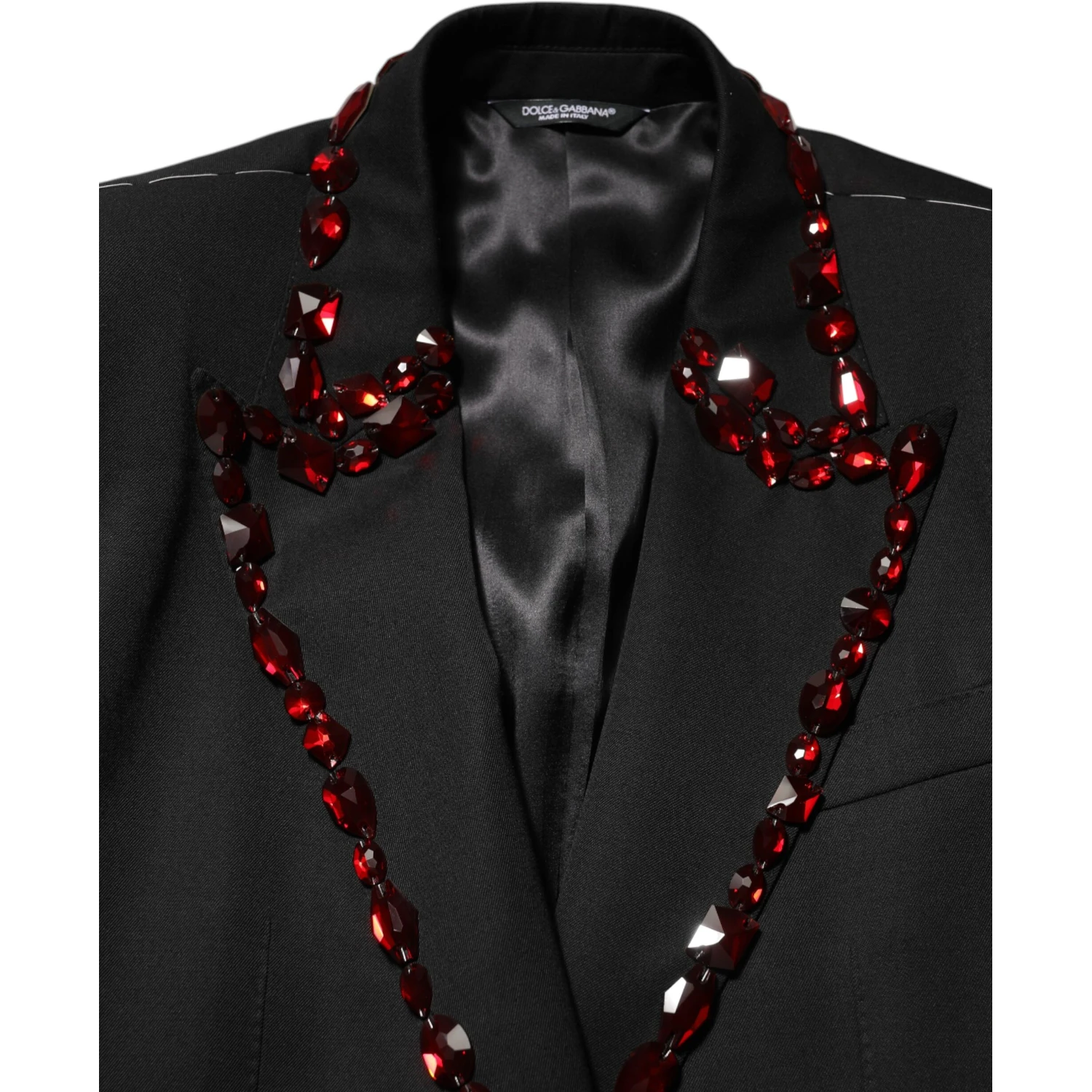 Black SICILIA Crystal Embellished Men Blazer