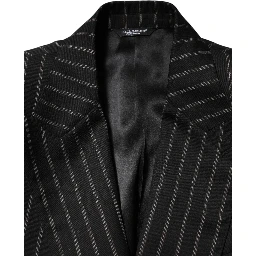 Black Stripes SICILIA 1 Button Suit Blazer