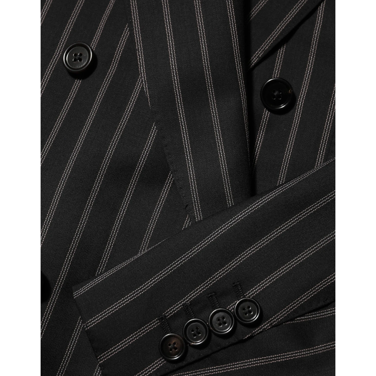 Black Stripes SICILIA 1 Button Suit Blazer