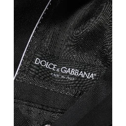 Black Cotton 2 Buttons Suit Jacket Blazer